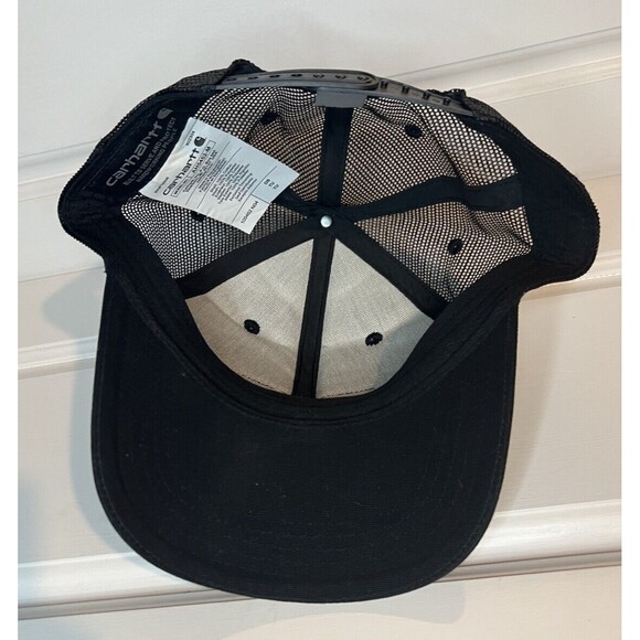 Carhartt Trucker Hat Well Crafted Garments Since 1889 Snapback OSFA Black - Picture 5 of 8